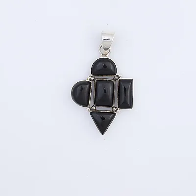 Pandantiv forme geometrice onix Argint - 1