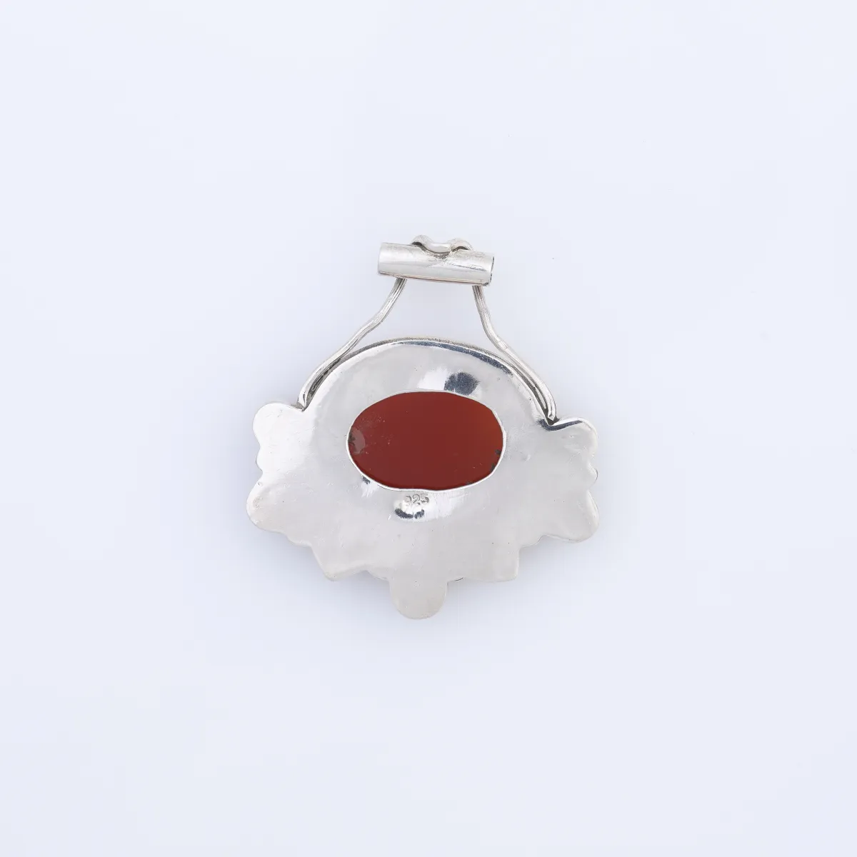 Pandantiv oval picaturi pietre naturale Argint