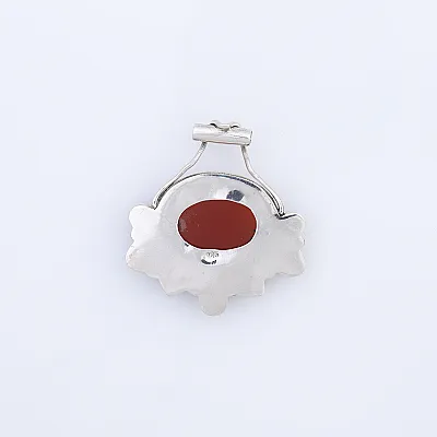 Pandantiv oval picaturi pietre naturale Argint - 8