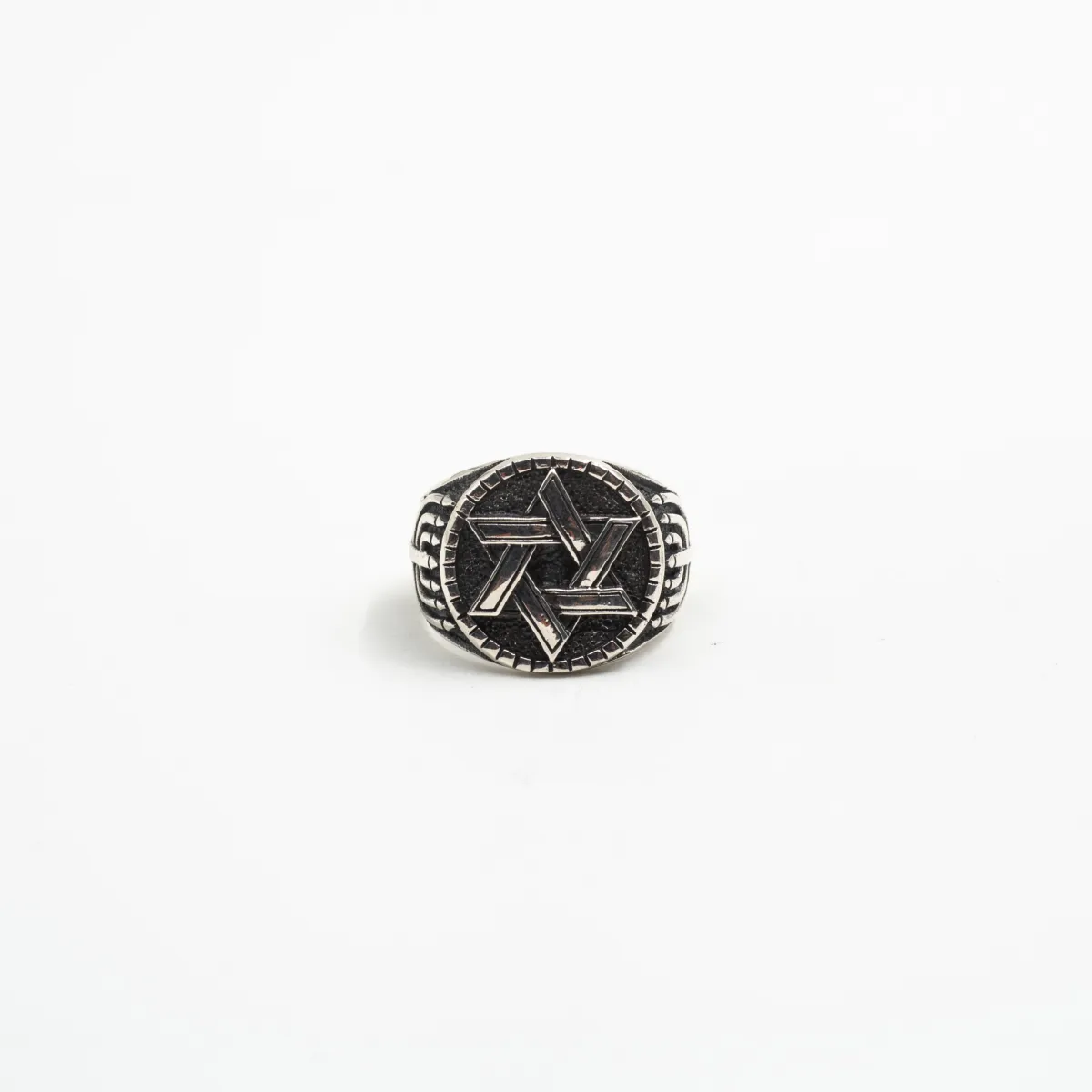 Inel steaua lui David Menorah Argint