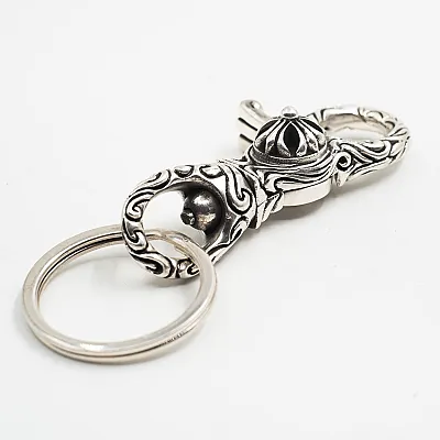 Carabina chei model gotic cruce Argint - 4