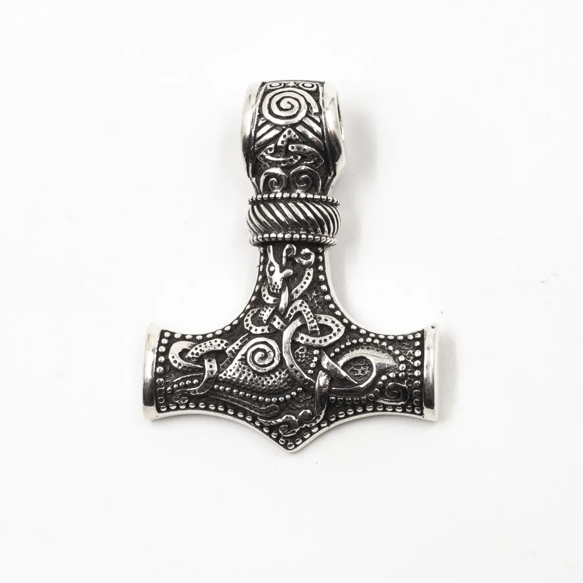 Pandantiv ciocanul Mjollnir spirala Argint