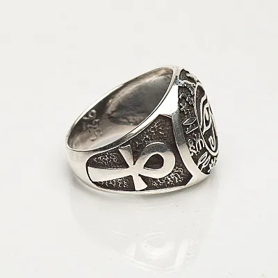Inel ochiul lui Horus Ankh Argint - 5