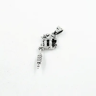 Pandantiv pistol pentru tatuaj Argint - 1