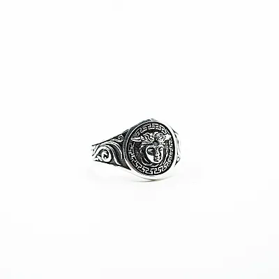 Inel rotund cap Medusa Argint - 2