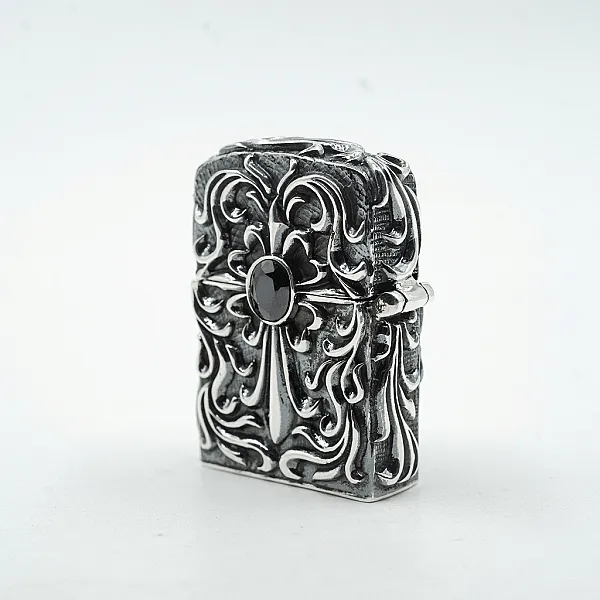 Bricheta Zippo cruce gotica Argint