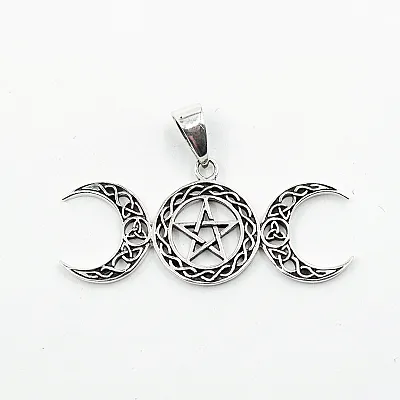 Pandantiv semilune pentagrama triquetra Argint - 1