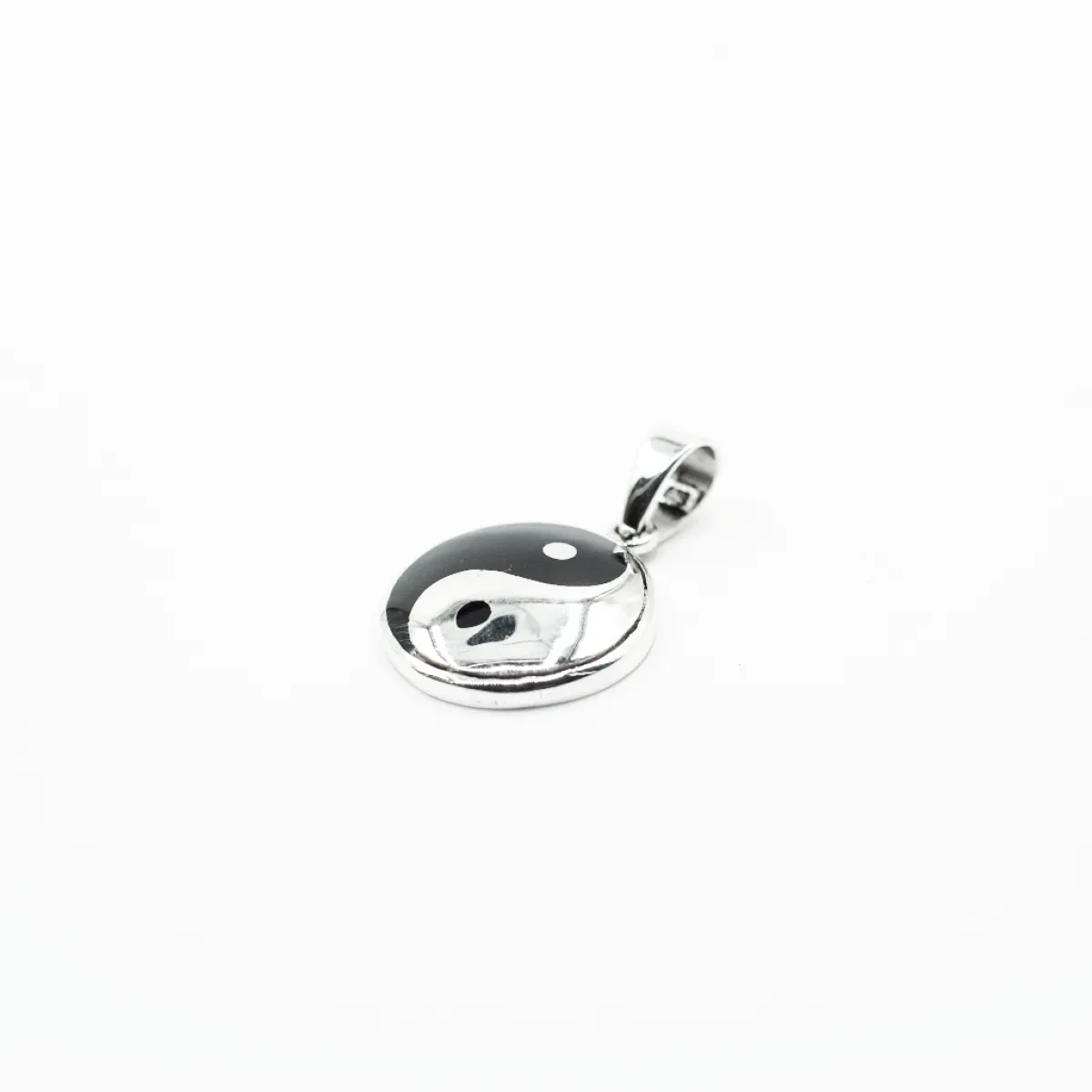 Pandantiv rotund yin yang s Argint
