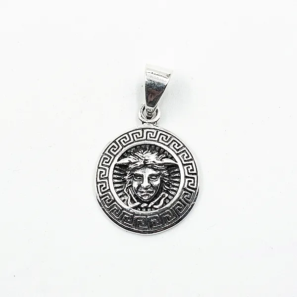Pandantiv rotund cap Medusa Argint