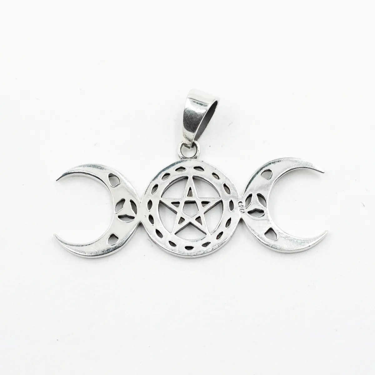 Pandantiv semilune pentagrama triquetra Argint