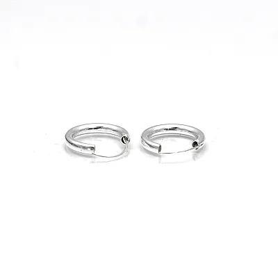 Cercei tip creola rotunda 3mm Argint - 4