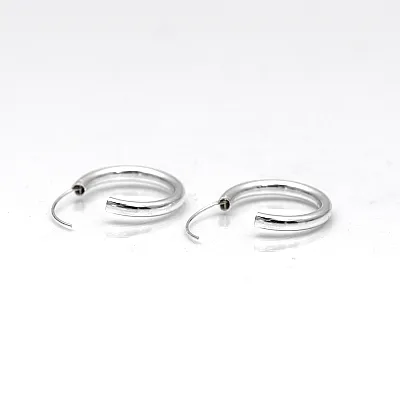 Cercei tip creola rotunda 3mm Argint - 8