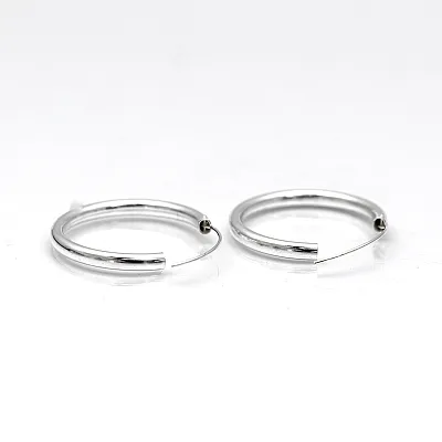 Cercei tip creola rotunda 3mm Argint - 11