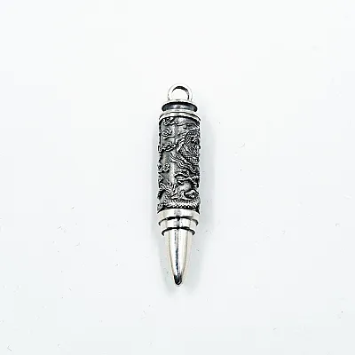 Pandantiv glont dragon tip caseta Argint - 4
