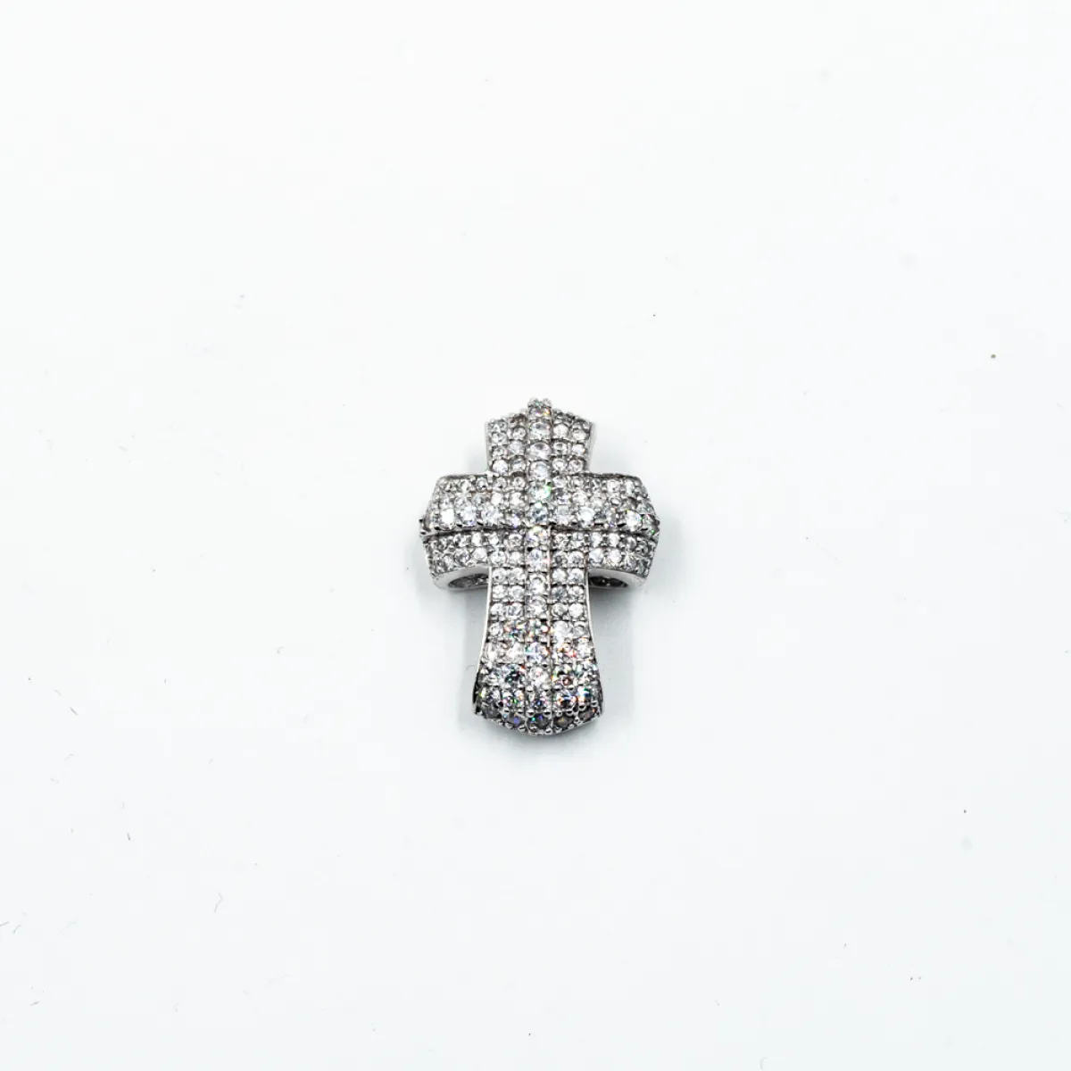 Pandantiv cruce mini cubic zirconia Argint
