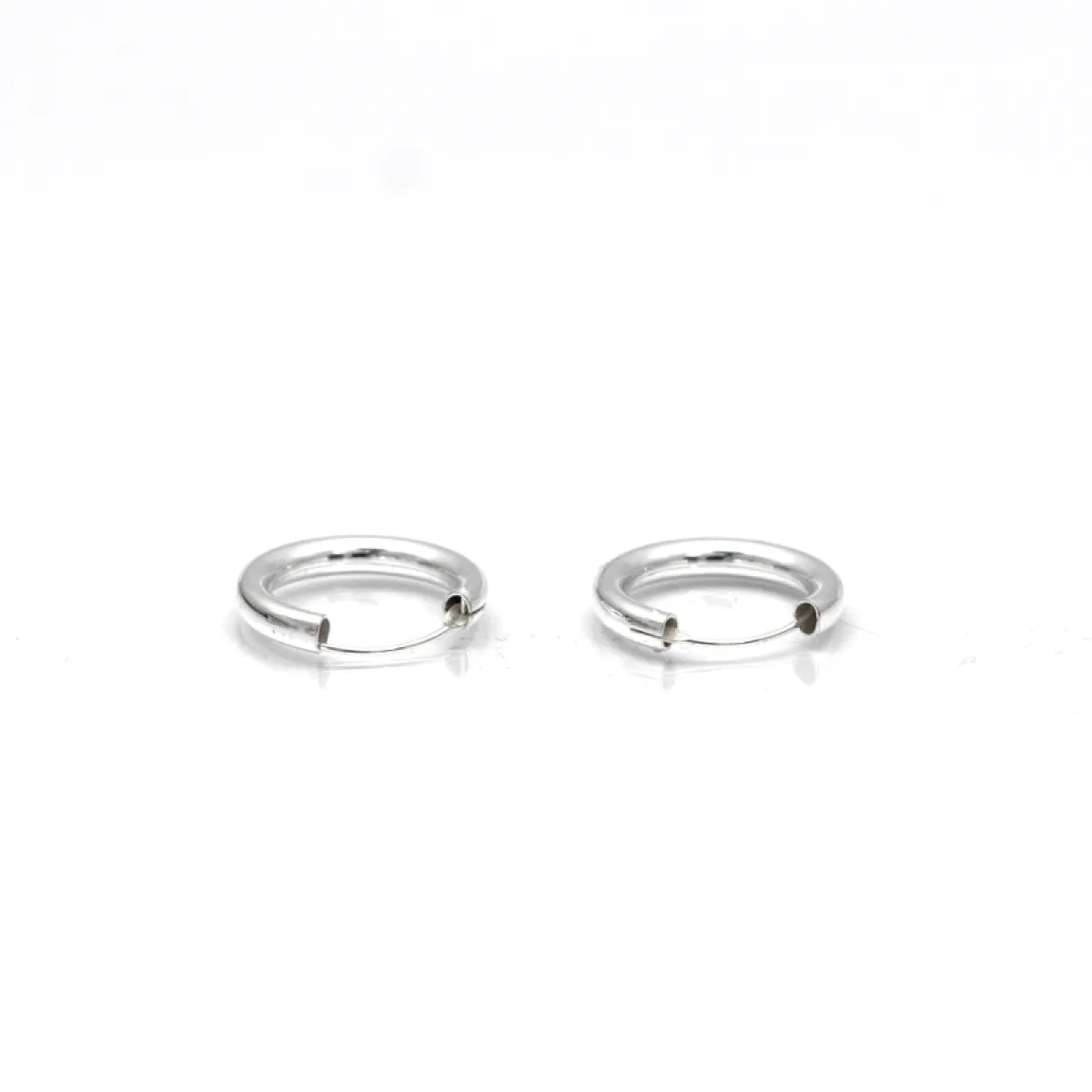 Cercei tip creola rotunda 3mm Argint