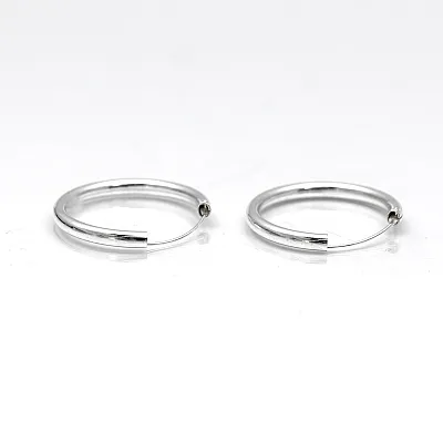 Cercei tip creola rotunda 3mm Argint - 12