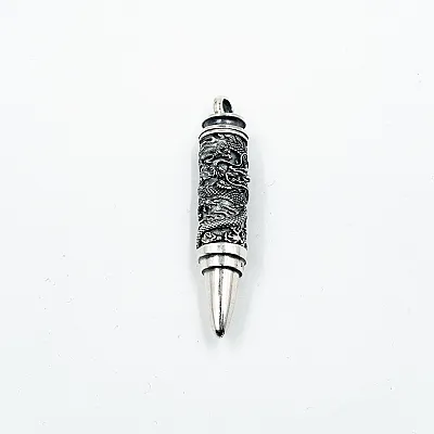 Pandantiv glont dragon tip caseta Argint - 1