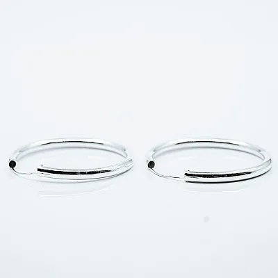 Cercei tip creola rotunda 3mm Argint - 16