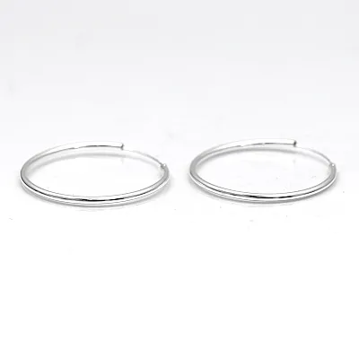 Cercei tip creola rotunda 3mm Argint - 13