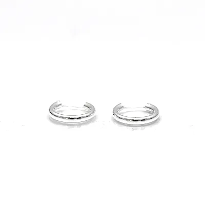 Cercei tip creola rotunda 3mm Argint - 5