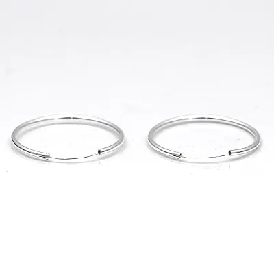 Cercei tip creola rotunda 3mm Argint - 15