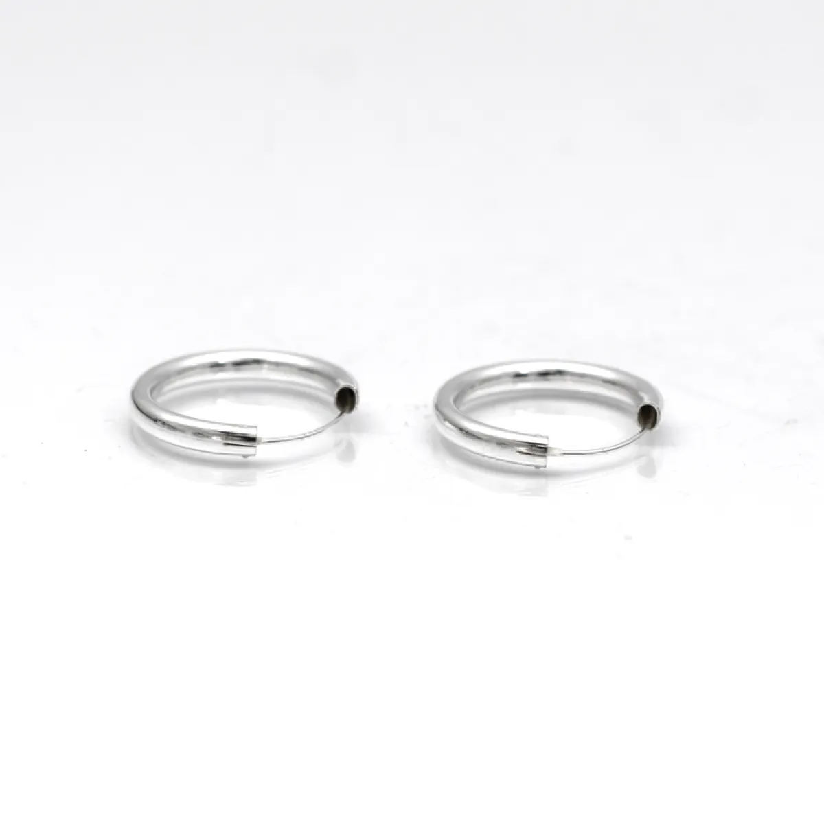 Cercei tip creola rotunda 3mm Argint