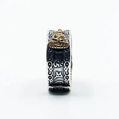 Verigheta reglabila rugaciune Buddha Argint - 3