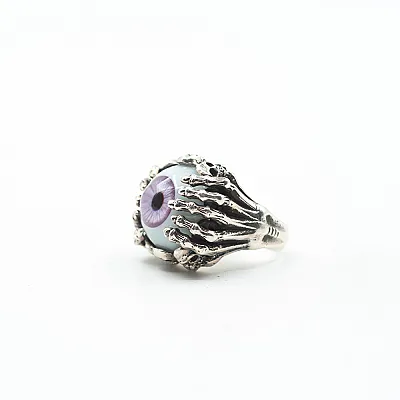 Inel ochi violet cranii Argint - 6