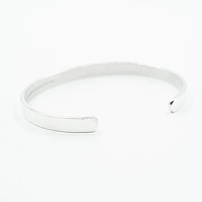 Bratara fixa plata simpla 6cm*2mm Argint - 4