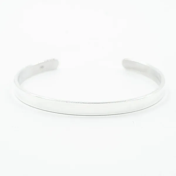 Bratara fixa plata simpla 6cm*2mm Argint
