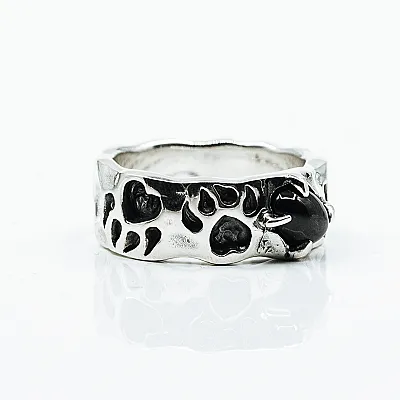 Verigheta hammered labute de animal Argint - 2