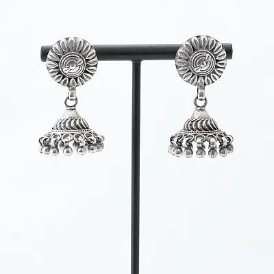 Cercei etnici candelabru floare Argint - 1