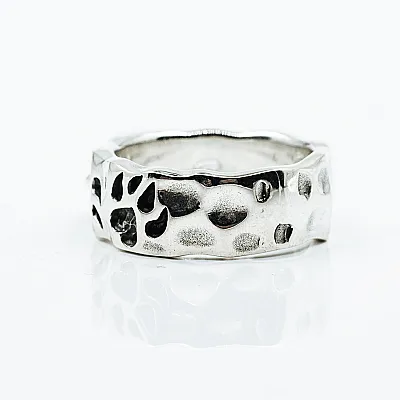 Verigheta hammered labute de animal Argint - 5