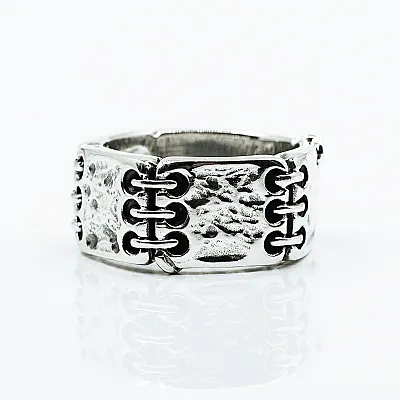 Verigheta placute hammered legate Argint - 1