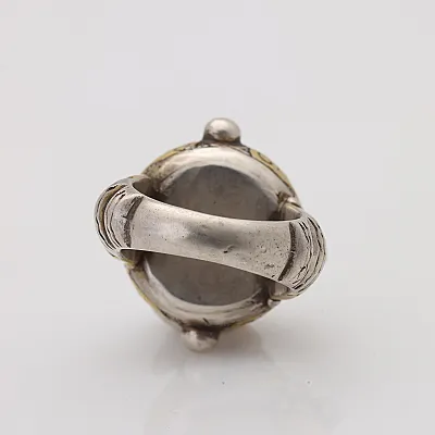 Inel Afghan sticla.de.Murano bumbi Argint - 5