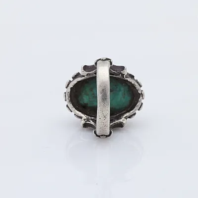Inel Afghan crin imperial turcoaza Argint - 4