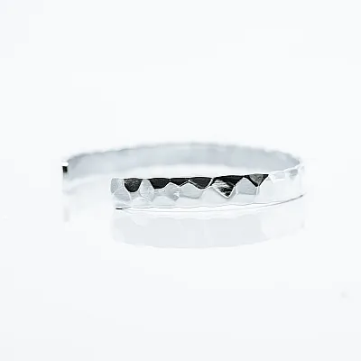 Bratara fixa lata hammered 7mm Argint - 2