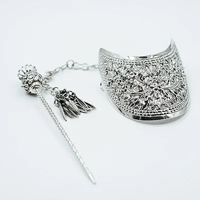 Accesoriu coc semicerc broderie Argint - 7