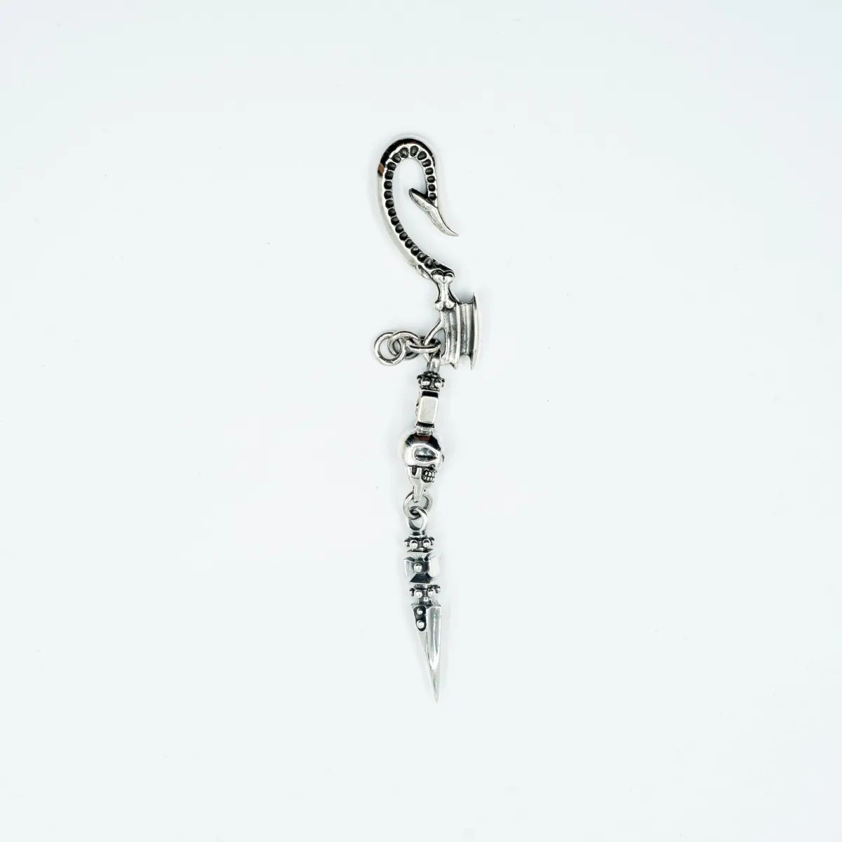 Accesoriu pantaloni cap de mort Argint