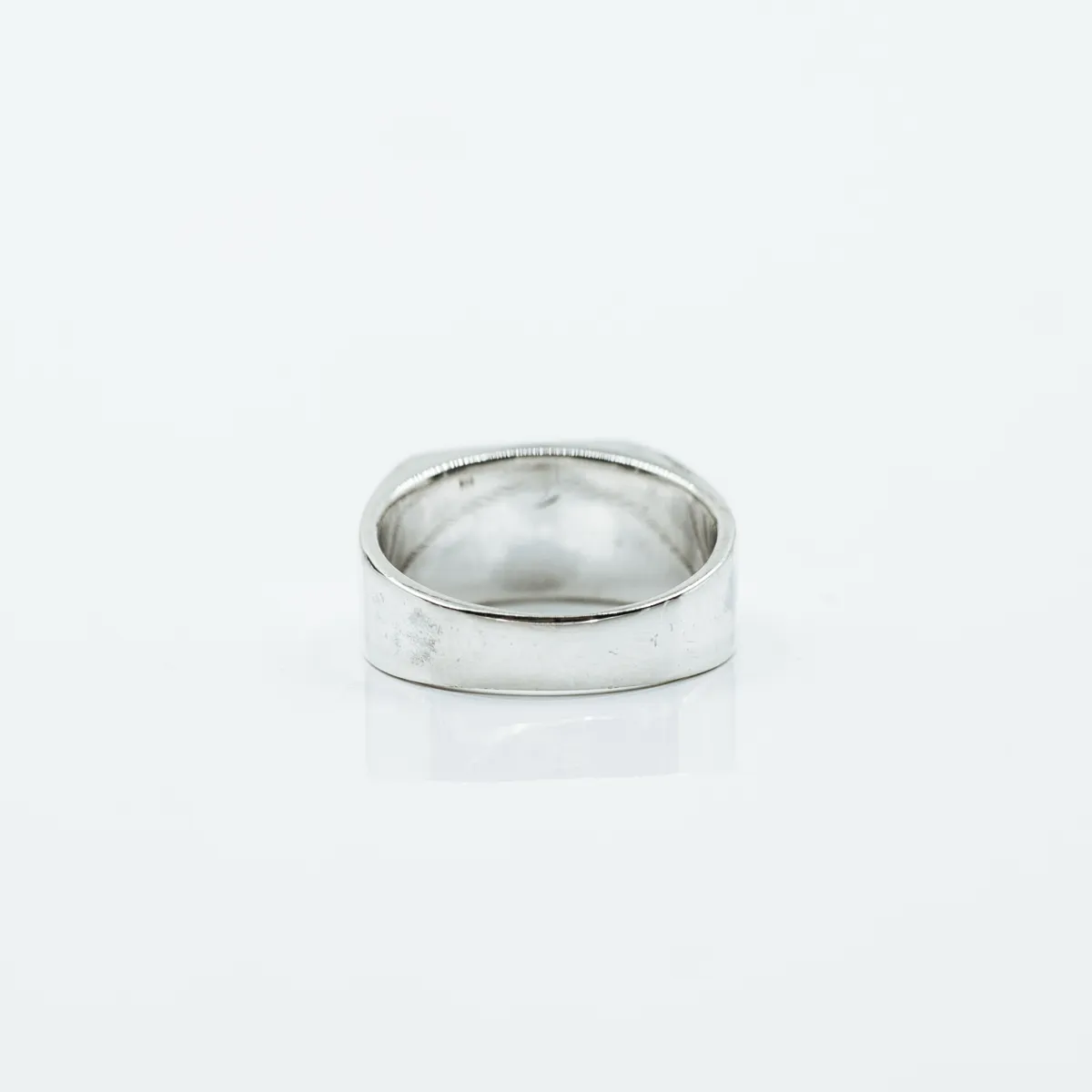 Inel simplu dreptunghiular 12mm Argint