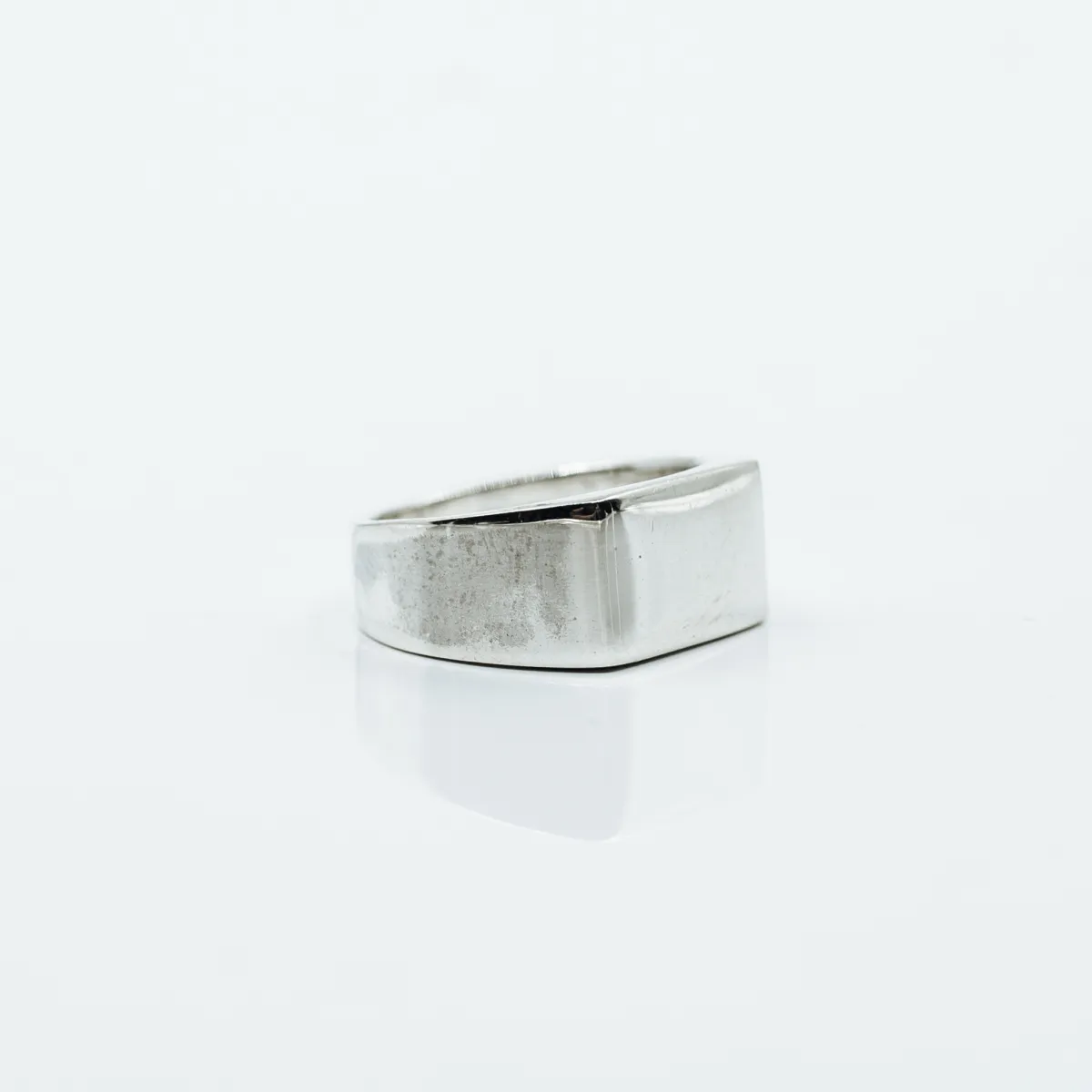 Inel simplu dreptunghiular 12mm Argint