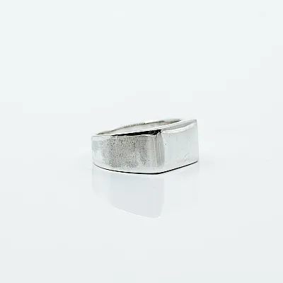Inel simplu dreptunghiular 12mm Argint - 2
