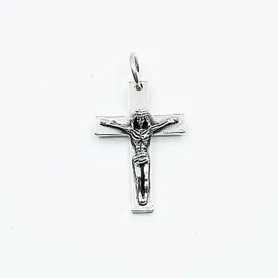 Pandantiv cruce simpla Isus Argint - 1