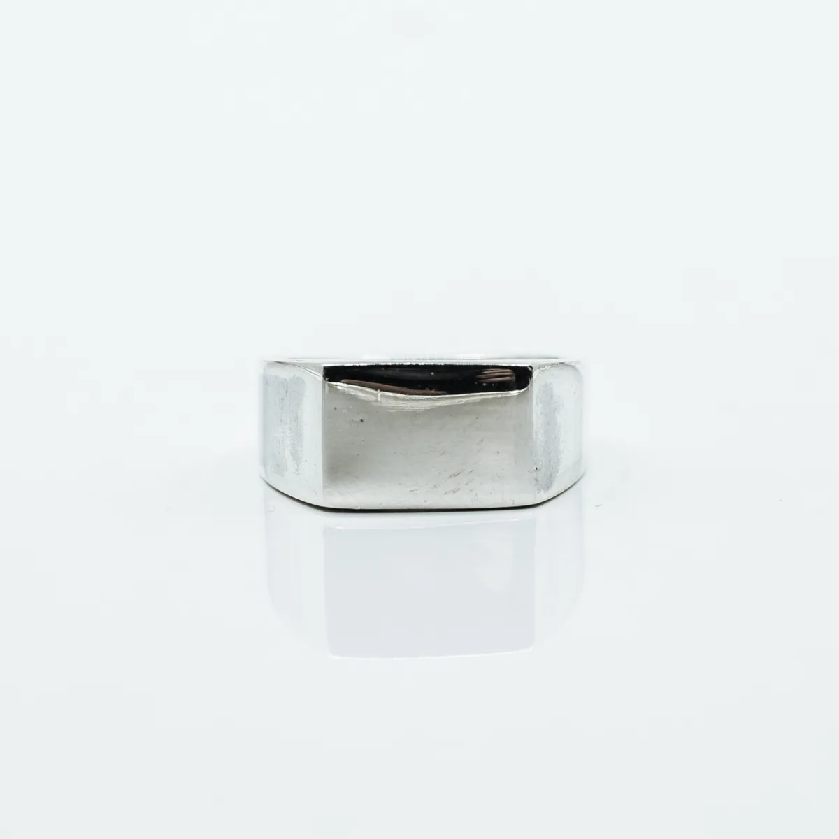 Inel simplu dreptunghiular 12mm Argint