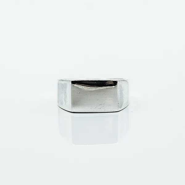 Inel simplu dreptunghiular 12mm Argint