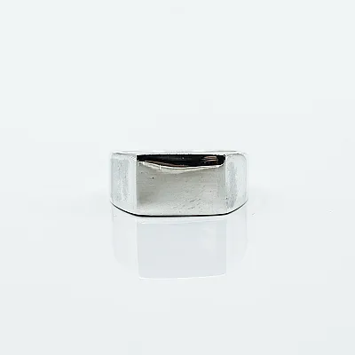 Inel simplu dreptunghiular 12mm Argint - 1