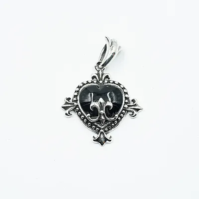 Pandantiv inima fleur de lys Argint - 2