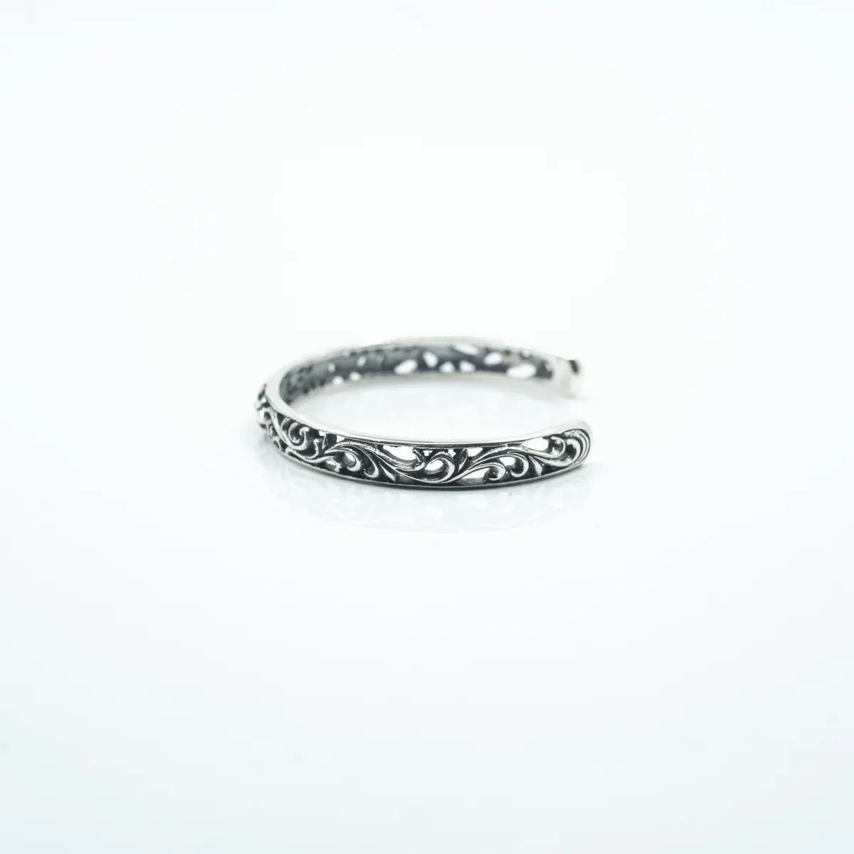 Bratara fixa broderie cruce lunga Argint