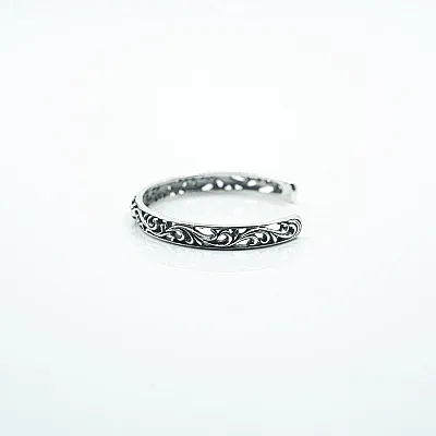 Bratara fixa broderie cruce lunga Argint - 5